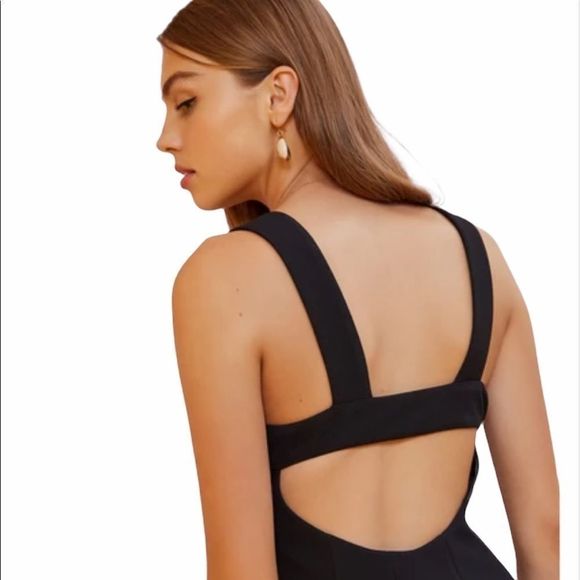 Finders Keepers Lines Mini Dress Black - Picture 3 of 13